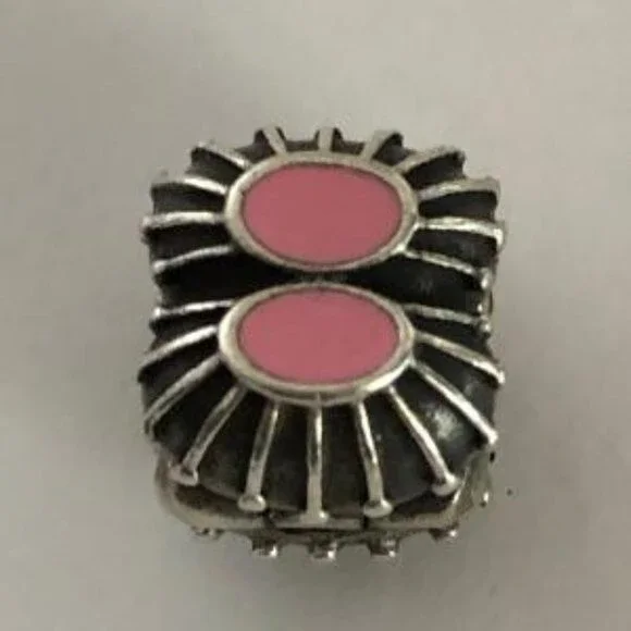 PANDORA PINK ENAMEL OYSTER CLIP - Picture 3 of 3